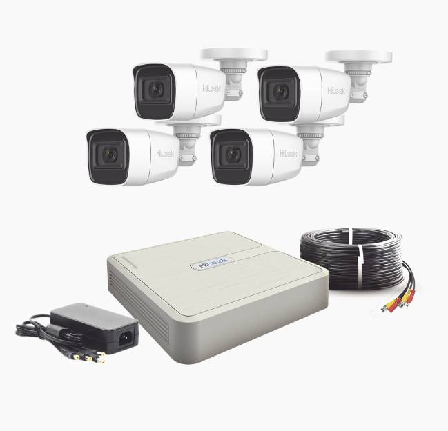 (MICRÓFONO Integrado) Kit TurboHD 1080p Lite / DVR 4 canales / Audio por Coaxitron / 4 Cámaras Bala de Policarbonato con Micrófono Integrado - (MICRÓFONO Integrado) Kit TurboHD 1080p Lite / DVR 4 canales / Audio por Coaxitron / 4 Cámaras Bala de Policarbonato con Micrófono Integrado -